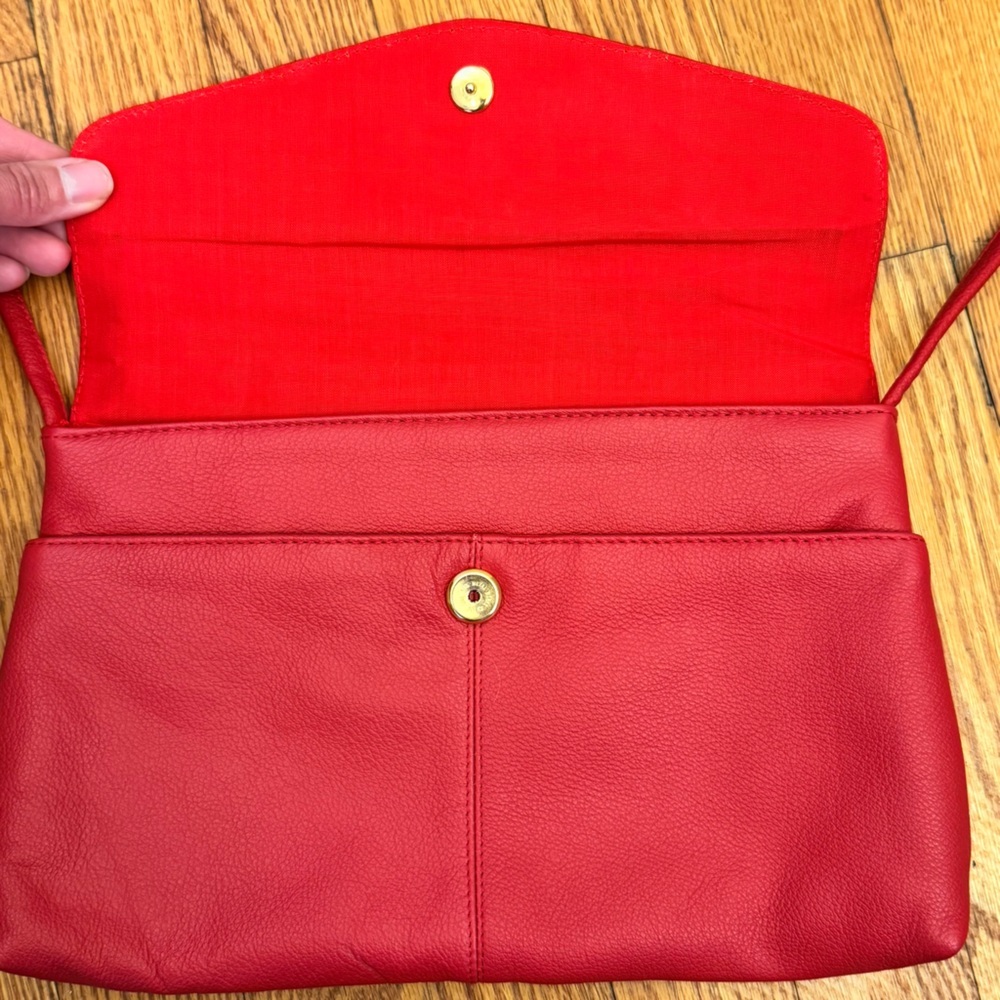 Toni Genuine Leather Elegant Red Shoulder Crossbody Women’s Purse - Picture 11 of 11